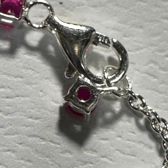 Authentic PANDORA Pink Crystal CZ Tennis Bracelet, Sterling Silver, SZ20CM - Picture 6 of 7
